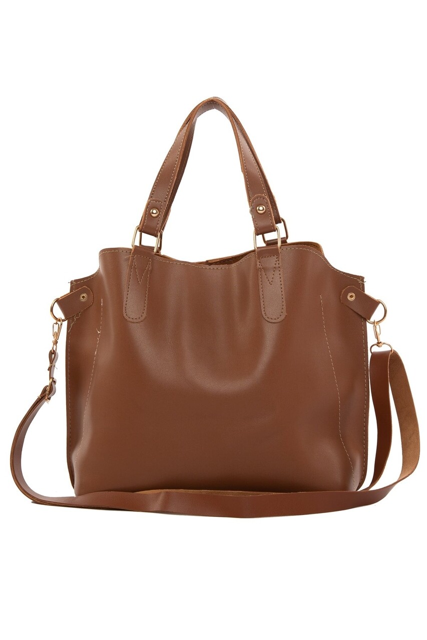 Geanta, Bagmori, 2918 - 39795 - Camel, piele ecologica, maro deschis - imagine 5